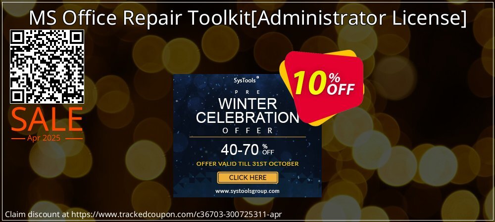 MS Office Repair Toolkit - Administrator License  coupon on World Party Day discounts