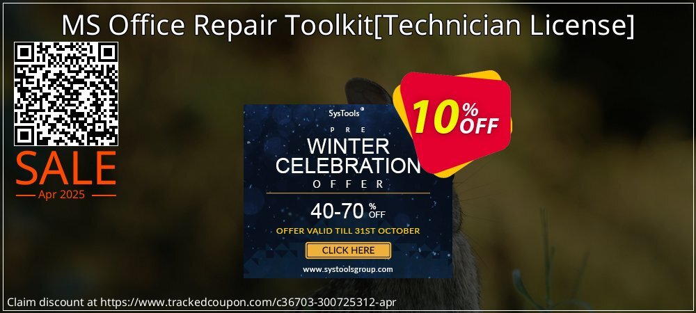 MS Office Repair Toolkit - Technician License  coupon on Working Day sales