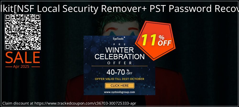 Password Recovery Toolkit - NSF Local Security Remover+ PST Password Recovery Single User License coupon on Virtual Vacation Day deals