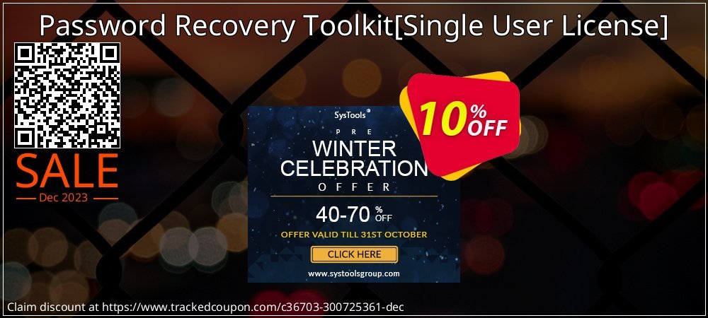 Password Recovery Toolkit - Single User License  coupon on National Loyalty Day offering discount