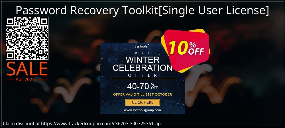 Password Recovery Toolkit - Single User License  coupon on World Party Day discount