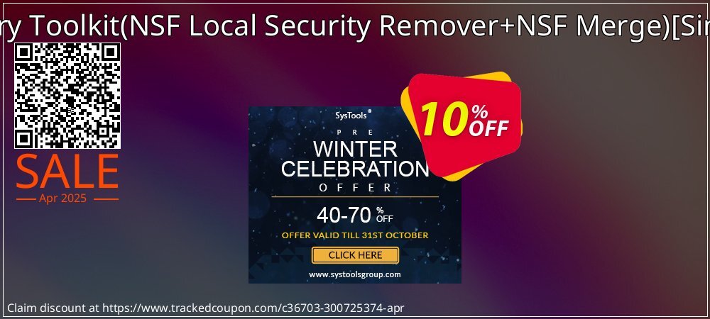 Password Recovery Toolkit - NSF Local Security Remover+NSF Merge - Single User License  coupon on World Password Day promotions