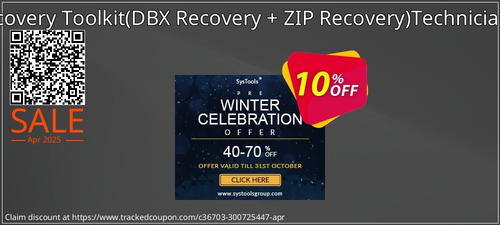 Email Recovery Toolkit - DBX Recovery + ZIP Recovery Technician License coupon on Working Day sales