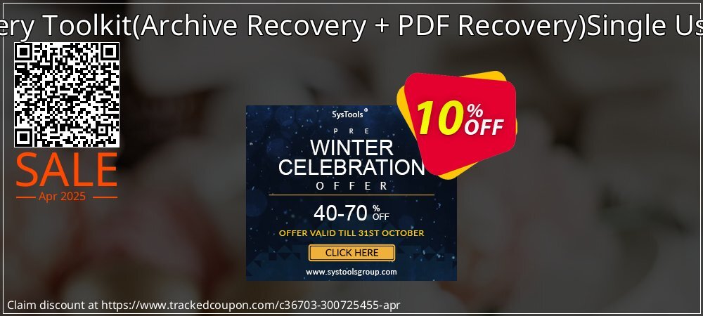 File Recovery Toolkit - Archive Recovery + PDF Recovery Single User License coupon on National Walking Day discounts