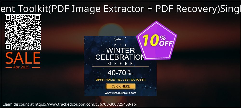 PDF Management Toolkit - PDF Image Extractor + PDF Recovery Single User License coupon on Easter Day deals