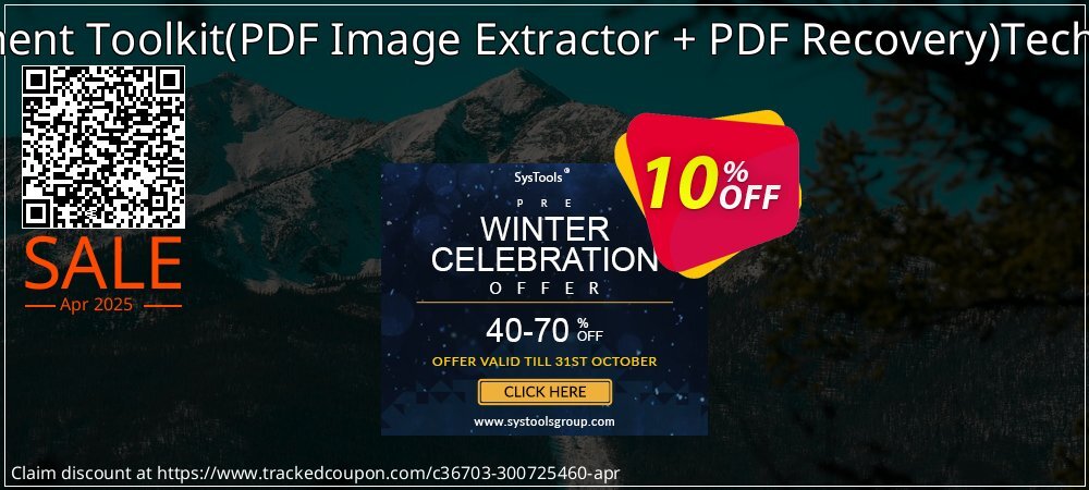 PDF Management Toolkit - PDF Image Extractor + PDF Recovery Technician License coupon on National Walking Day discount