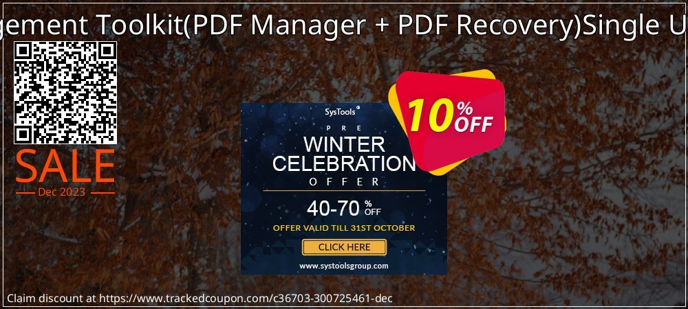 PDF Management Toolkit - PDF Manager + PDF Recovery Single User License coupon on National Loyalty Day offering sales