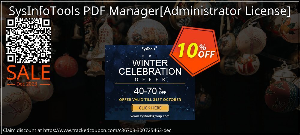 SysInfoTools PDF Manager - Administrator License  coupon on Virtual Vacation Day offering sales