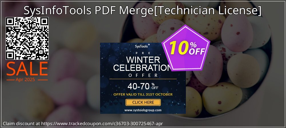 SysInfoTools PDF Merge - Technician License  coupon on Working Day offer