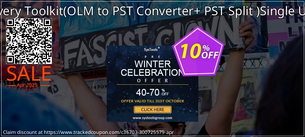 Email Recovery Toolkit - OLM to PST Converter+ PST Split  Single User License coupon on April Fools' Day offering discount