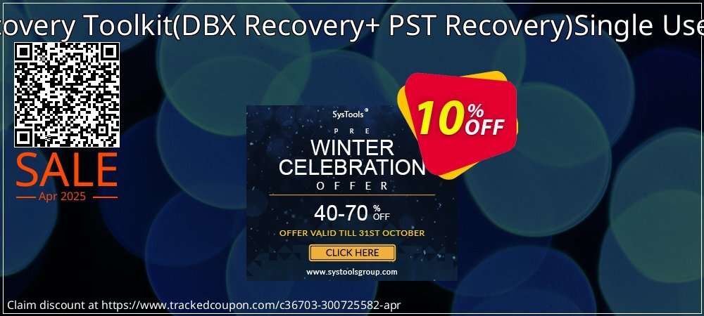 Email Recovery Toolkit - DBX Recovery+ PST Recovery Single User License coupon on April Fools' Day promotions