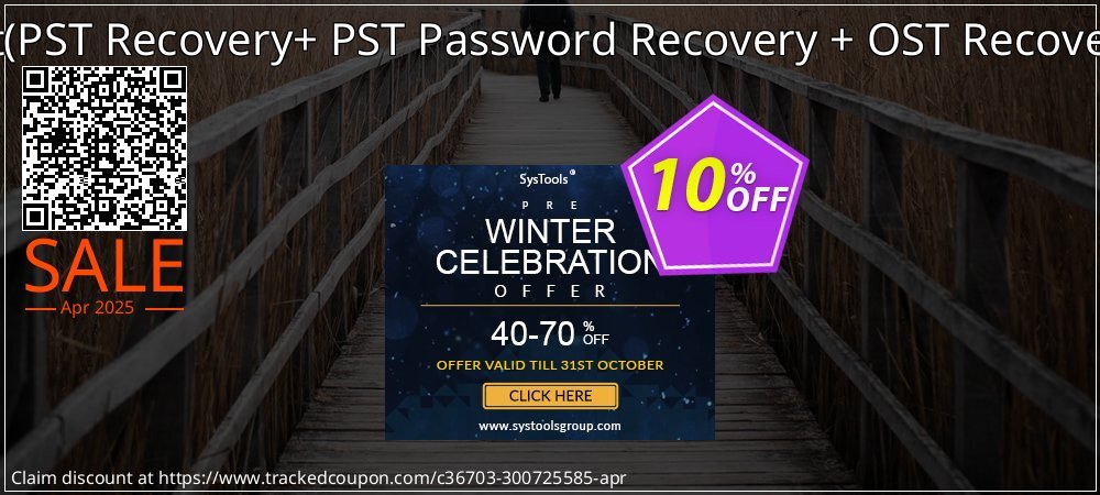 Email Recovery Toolkit - PST Recovery+ PST Password Recovery + OST Recovery Single User License coupon on National Walking Day offer