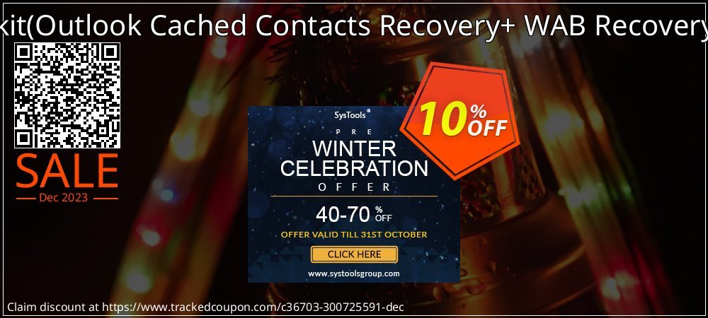 Email Recovery Toolkit - Outlook Cached Contacts Recovery+ WAB Recovery Single User License coupon on World Party Day promotions