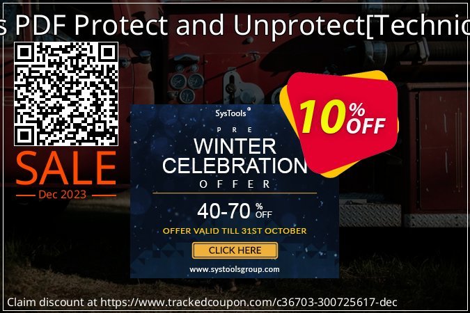 SysInfoTools PDF Protect and Unprotect - Technician License  coupon on Working Day promotions