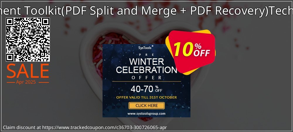 PDF Management Toolkit - PDF Split and Merge + PDF Recovery Technician License coupon on National Walking Day offering sales