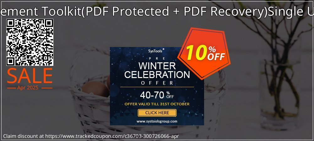 PDF Management Toolkit - PDF Protected + PDF Recovery Single User License coupon on Palm Sunday offering sales