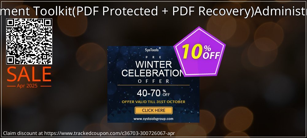 PDF Management Toolkit - PDF Protected + PDF Recovery Administrator License coupon on Working Day promotions