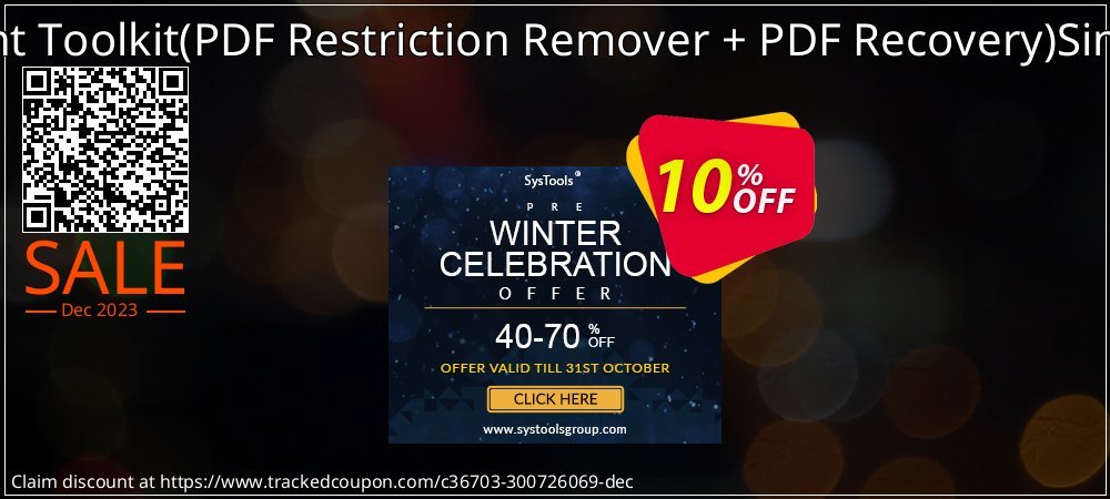 PDF Management Toolkit - PDF Restriction Remover + PDF Recovery Single User License coupon on Tell a Lie Day sales