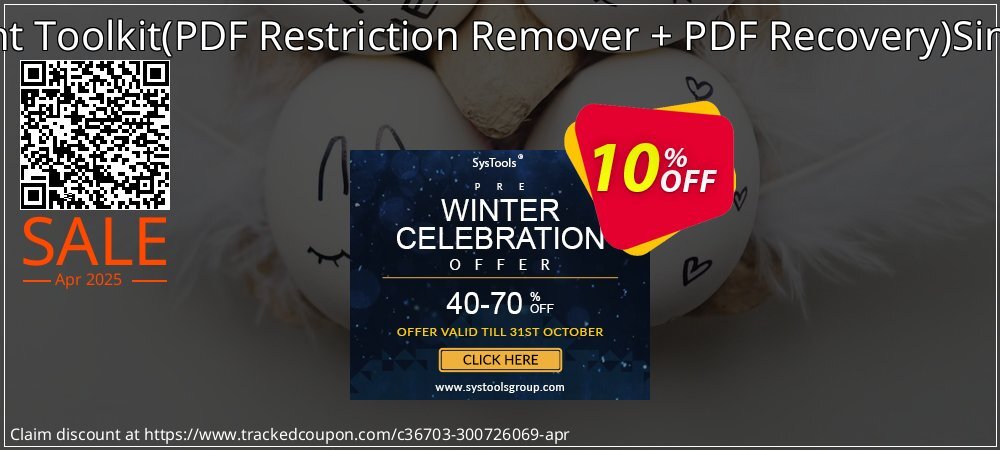 PDF Management Toolkit - PDF Restriction Remover + PDF Recovery Single User License coupon on World Password Day deals