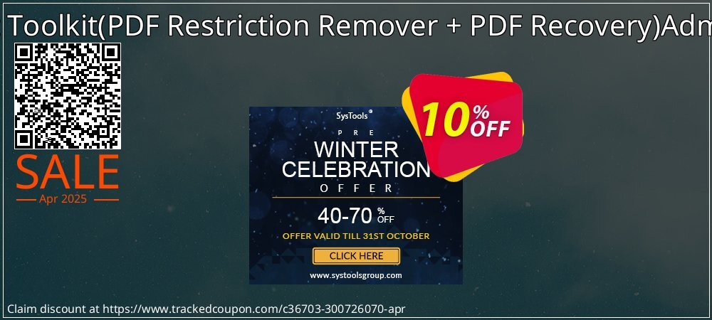 PDF Management Toolkit - PDF Restriction Remover + PDF Recovery Administrator License coupon on National Walking Day deals