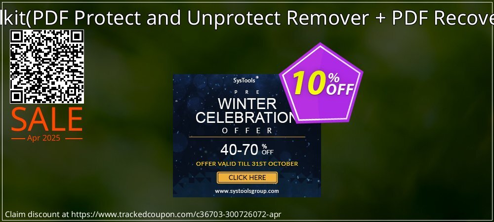 PDF Management Toolkit - PDF Protect and Unprotect Remover + PDF Recovery Single User License coupon on Working Day offering discount