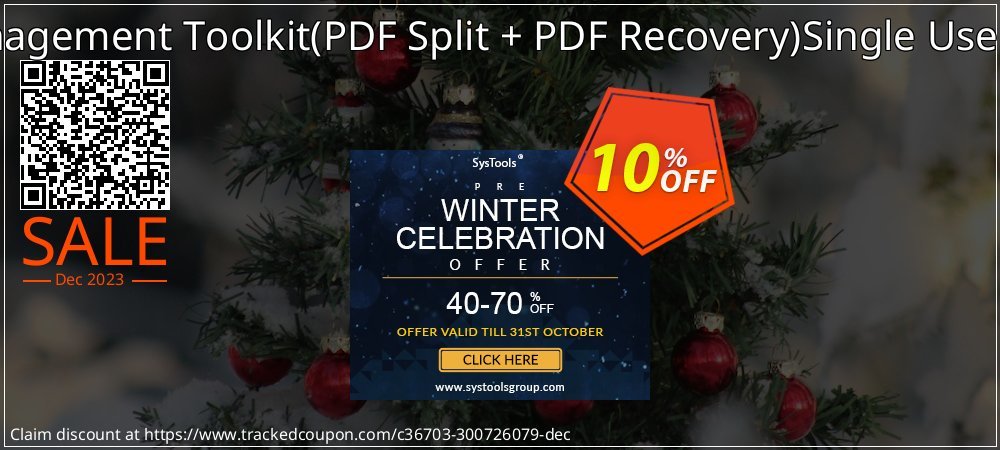 PDF Management Toolkit - PDF Split + PDF Recovery Single User License coupon on April Fools' Day sales
