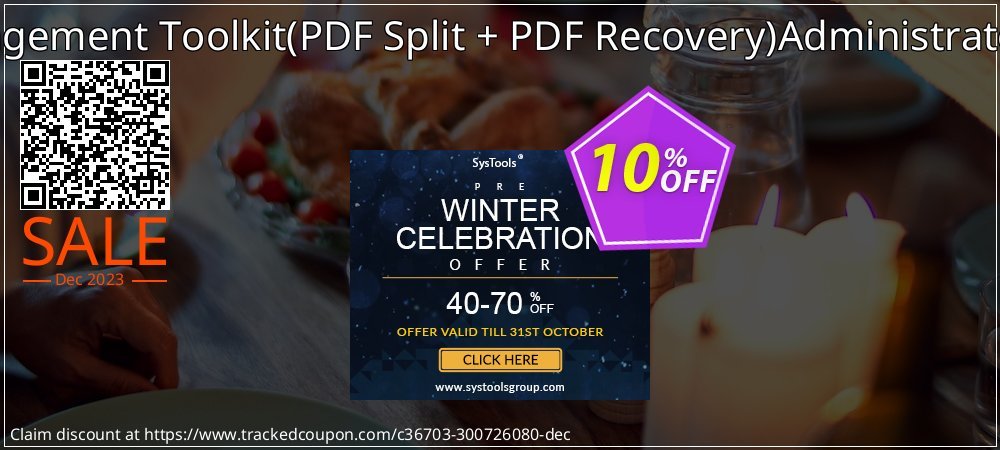 PDF Management Toolkit - PDF Split + PDF Recovery Administrator License coupon on National Walking Day offer