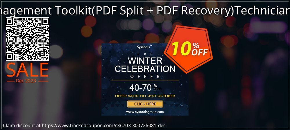 PDF Management Toolkit - PDF Split + PDF Recovery Technician License coupon on World Party Day discount