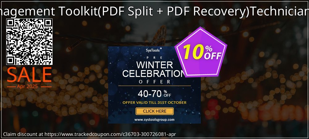 PDF Management Toolkit - PDF Split + PDF Recovery Technician License coupon on National Loyalty Day offering discount