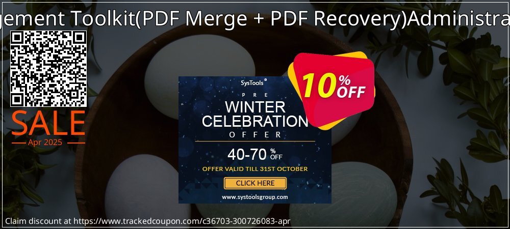 PDF Management Toolkit - PDF Merge + PDF Recovery Administrator License coupon on Easter Day offering sales