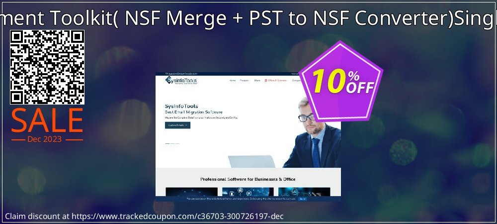 Email Management Toolkit - NSF Merge + PST to NSF Converter Single User License coupon on April Fools' Day offer