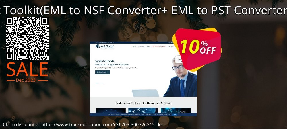 Email Management Toolkit - EML to NSF Converter+ EML to PST Converter Technician License coupon on National Walking Day offer