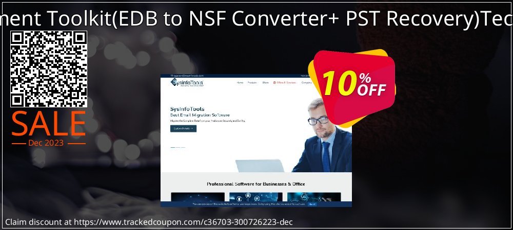 Email Management Toolkit - EDB to NSF Converter+ PST Recovery Technician License coupon on Virtual Vacation Day sales