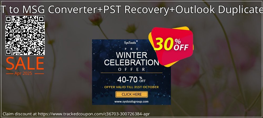 Email Management Toolkit - PST to MSG Converter+PST Recovery+Outlook Duplicate Remover Single User License coupon on World Password Day deals