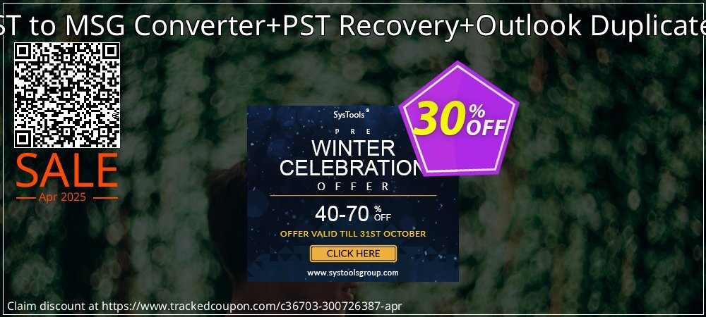 Email Management Toolkit - PST to MSG Converter+PST Recovery+Outlook Duplicate Remover Technician License coupon on Working Day offering discount