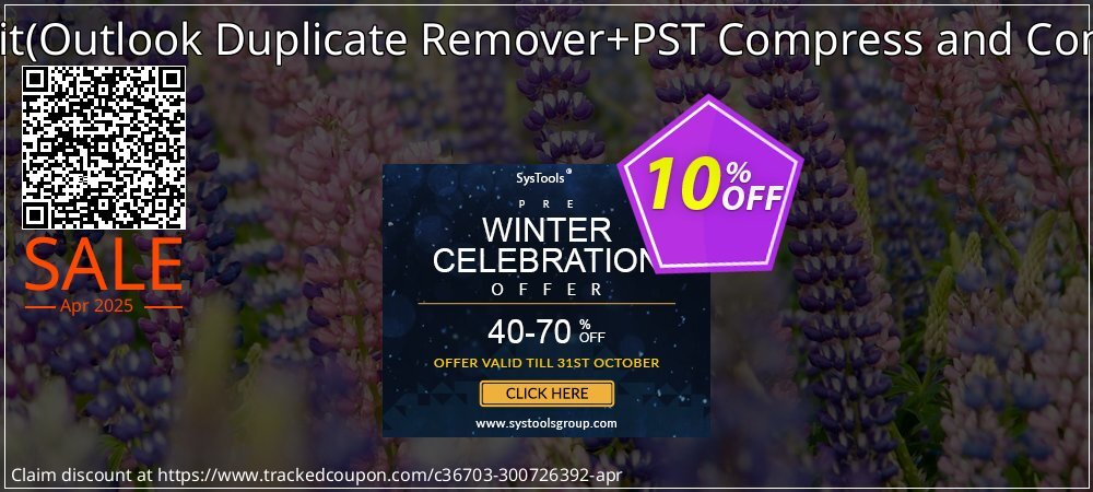 Email Management Toolkit - Outlook Duplicate Remover+PST Compress and Compact Single User License coupon on Working Day sales