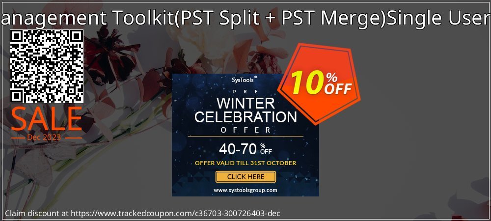 Email Management Toolkit - PST Split + PST Merge Single User License coupon on Easter Day deals