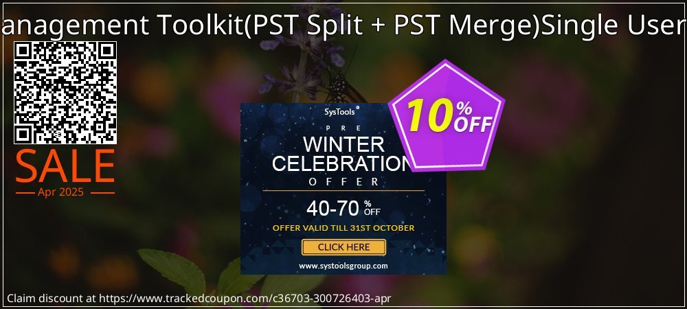 Email Management Toolkit - PST Split + PST Merge Single User License coupon on Easter Day deals