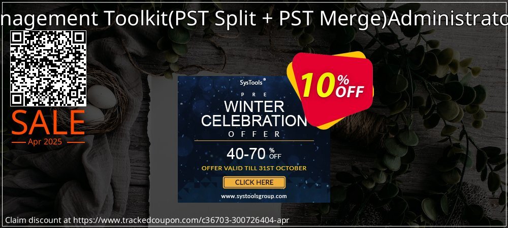 Email Management Toolkit - PST Split + PST Merge Administrator License coupon on April Fools' Day deals