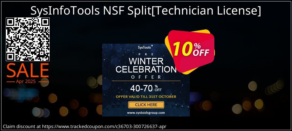 SysInfoTools NSF Split - Technician License  coupon on Working Day offer