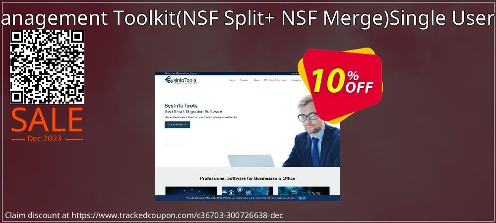 Email Management Toolkit - NSF Split+ NSF Merge Single User License coupon on Easter Day offer