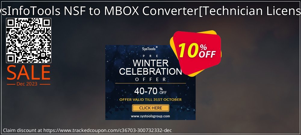 SysInfoTools NSF to MBOX Converter - Technician License  coupon on Working Day sales