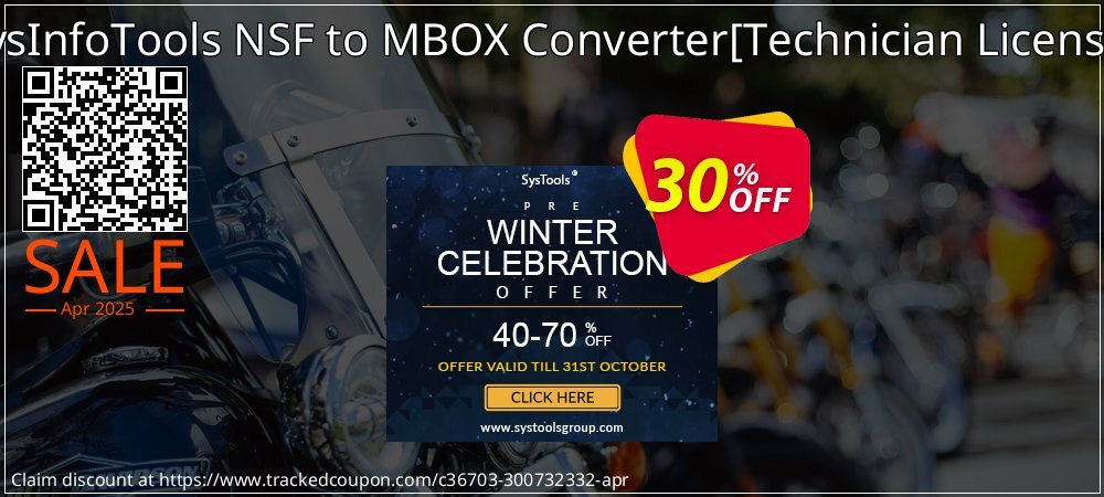 SysInfoTools NSF to MBOX Converter - Technician License  coupon on Working Day sales