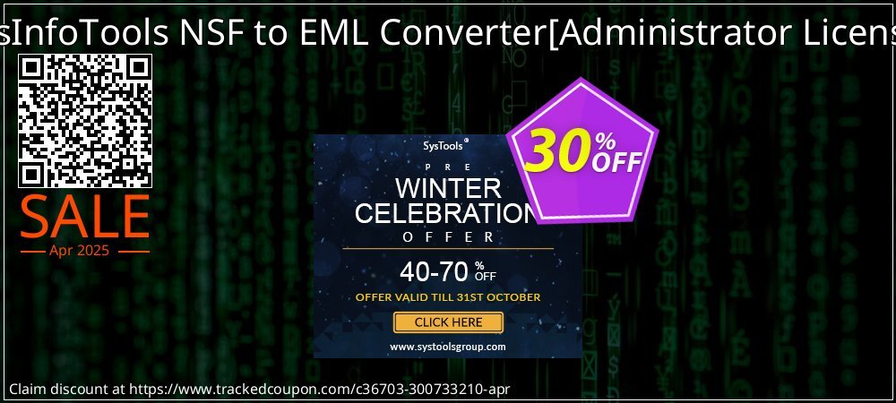 SysInfoTools NSF to EML Converter - Administrator License  coupon on National Walking Day offering discount