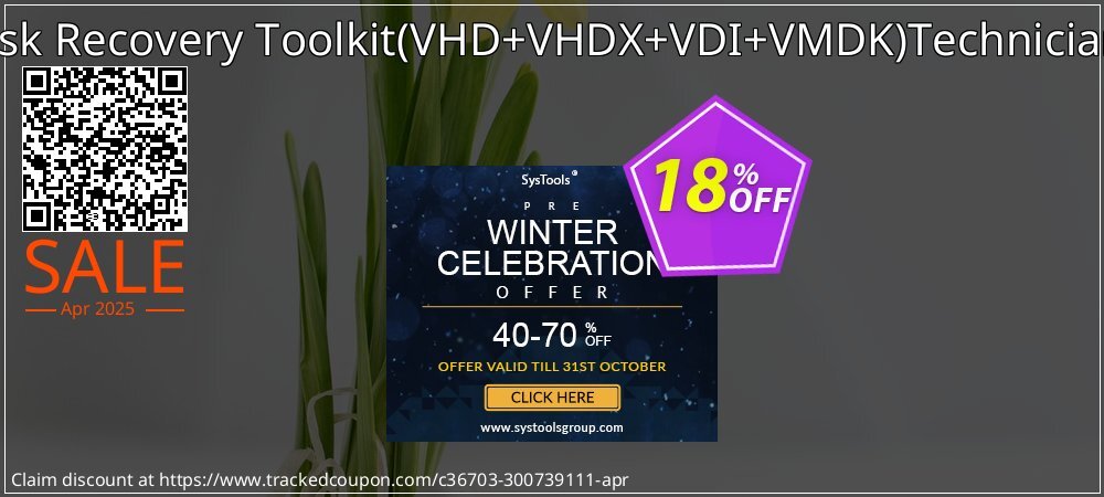 Virtual Disk Recovery Toolkit - VHD+VHDX+VDI+VMDK Technician License coupon on Palm Sunday sales