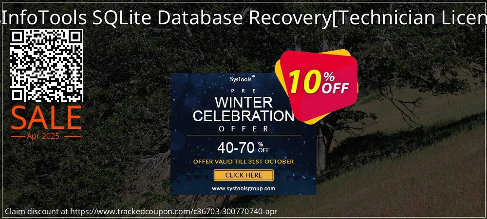 SysInfoTools SQLite Database Recovery - Technician License  coupon on National Walking Day offering discount