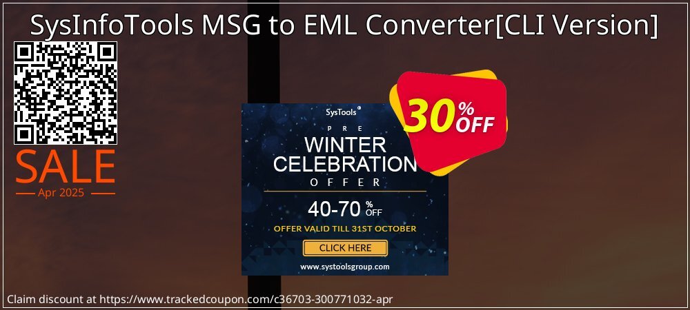 SysInfoTools MSG to EML Converter - CLI Version  coupon on Working Day sales