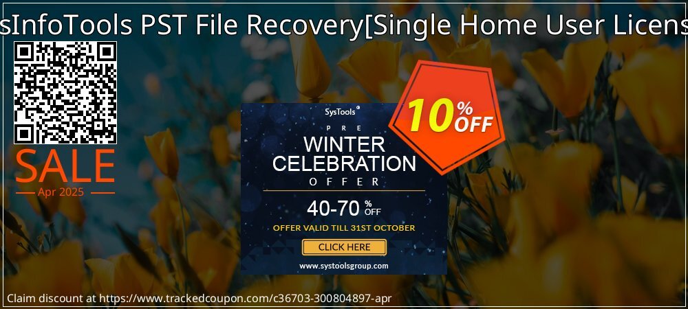 SysInfoTools PST File Recovery - Single Home User License  coupon on Working Day discounts