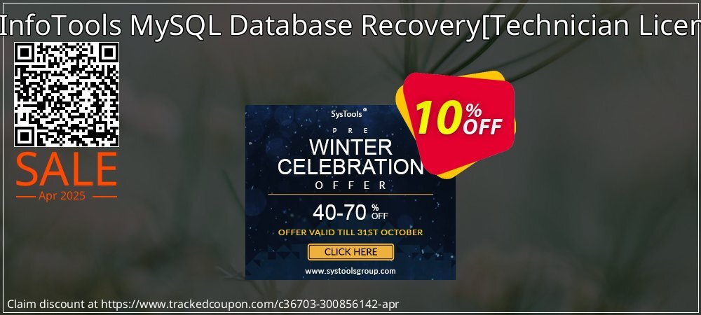 SysInfoTools MySQL Database Recovery - Technician License  coupon on April Fools' Day offering sales