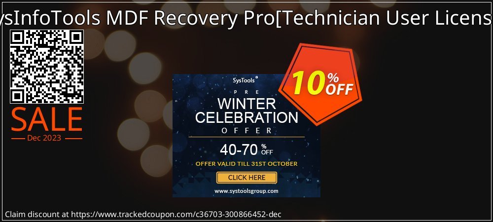 SysInfoTools MDF Recovery Pro - Technician User License  coupon on April Fools Day sales